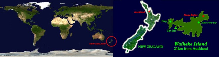 The world, New Zealand, Waiheke Island