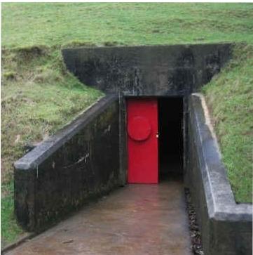 The unassuming main entrance to the underground complex