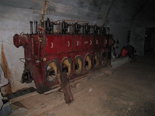 The Ruston-Hornsby in place in the Stony Batter engine-room