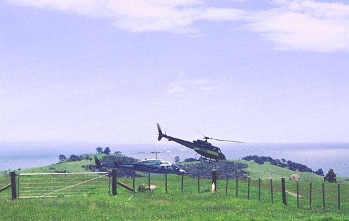 Visiting by chopper